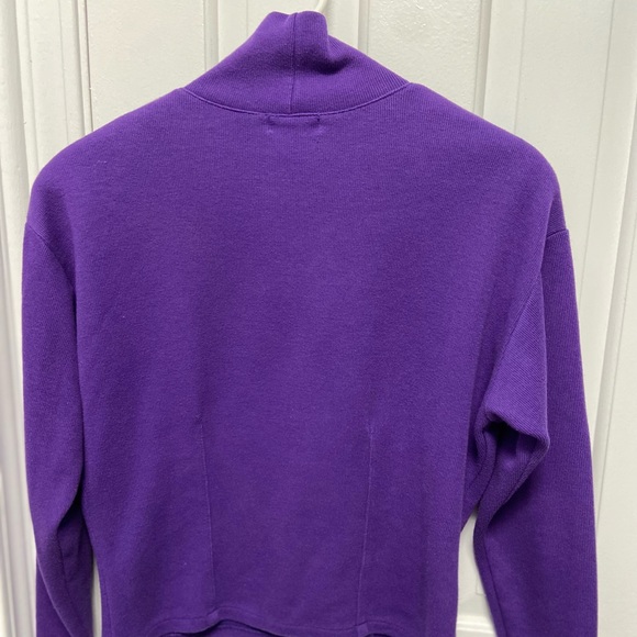 Vintage 80s Fitted Purple Sweater Size Small - Picture 3 of 5
